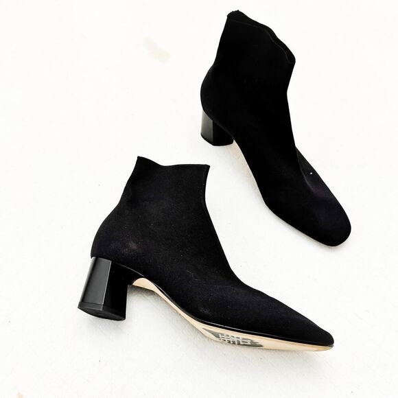 MM La Fleur Zelda Boot Black Ankle Pull On Bootie Size 10 / 40 NWOB Italy - Picture 6 of 6